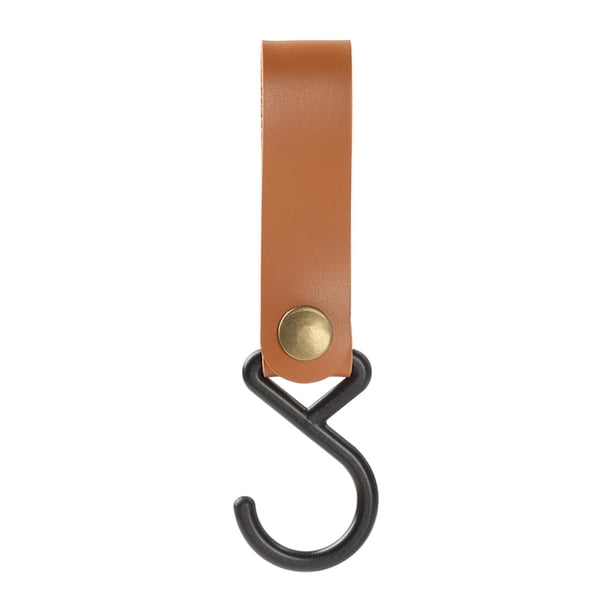8x ganchos para colgar hebilla, colgador portátil para ahorrar espacio, ganchos para acampar, vajilla para Picnic, trípode para acampar, tendedero de Marrón claro