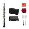 thumbnail image 1 of Muslady Professional Oboe C Key Semi-automatic Style Nickel-plated Keys Woodwind Instrument with Oboe Reed Gloves Leather Case Carry Bag Cleaning Cloth Mini Screwdriver, 1 of 6