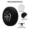 thumbnail image 4 of Easygdp Colorful Wool Balls Automobile Tire Dust Cover, 14-17in Spare Tire Cover Universal Fit for Trailer, Car, Truck, SUV, Jeep - 14 inch, 4 of 9
