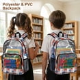 thumbnail image 4 of Whosucclay American Flag Floral Print Clear Backpack Large Capacity Heavy Duty Shoulder Bag with Lightweight PVC, Elementary Transparent School Bag for Girls Boys, 4 of 10