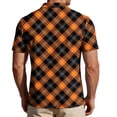 thumbnail image 5 of Homeyce Men's Golf Polo Shirts Collared Short Sleeve Polo Shirts Button Fashionable Business Athletic Casual Polo Sweater Plaid Golf T Shirt,Gray S, 5 of 5