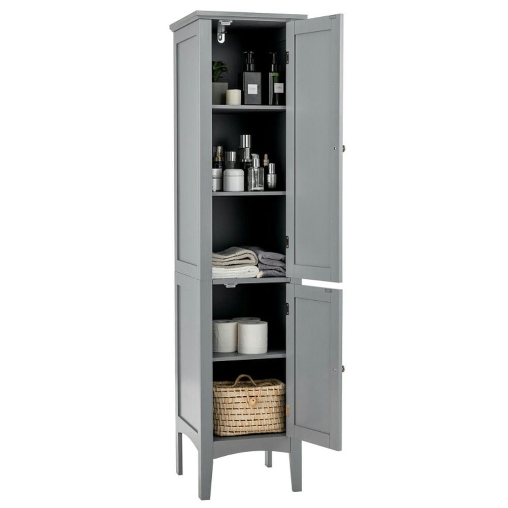 Finihen Bathroom Storage Cabinet, Bathroom Floor Cabinet, Freestanding Bathroom Storage Cabinet for Kitchen and Living Room, for Bathroom, Living Room, Bedroom, Kitchen, Gray Finihen Bathroom Storage Cabinet, Bathroom Floor Cabinet, Freestanding Bathroom Storage Cabinet for Kitchen and Living Room, for Bathroom, Living Room, Bedroom, Kitchen, Gray