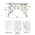 thumbnail image 6 of Yellow Black Leaves Kitchen Swag Valances for Windows, Rustic Branches Botanical Swag Valances Curtains for Living Room, Rod Pocket Window Treatments for Bathroom, Bedroom, Cafe, 56"x36", 6 of 6