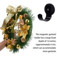 thumbnail image 6 of Ghojet Pack Of 2 Magnetic Black Iron Wreath Hanger, 1.6" x 2.5", 6 of 9