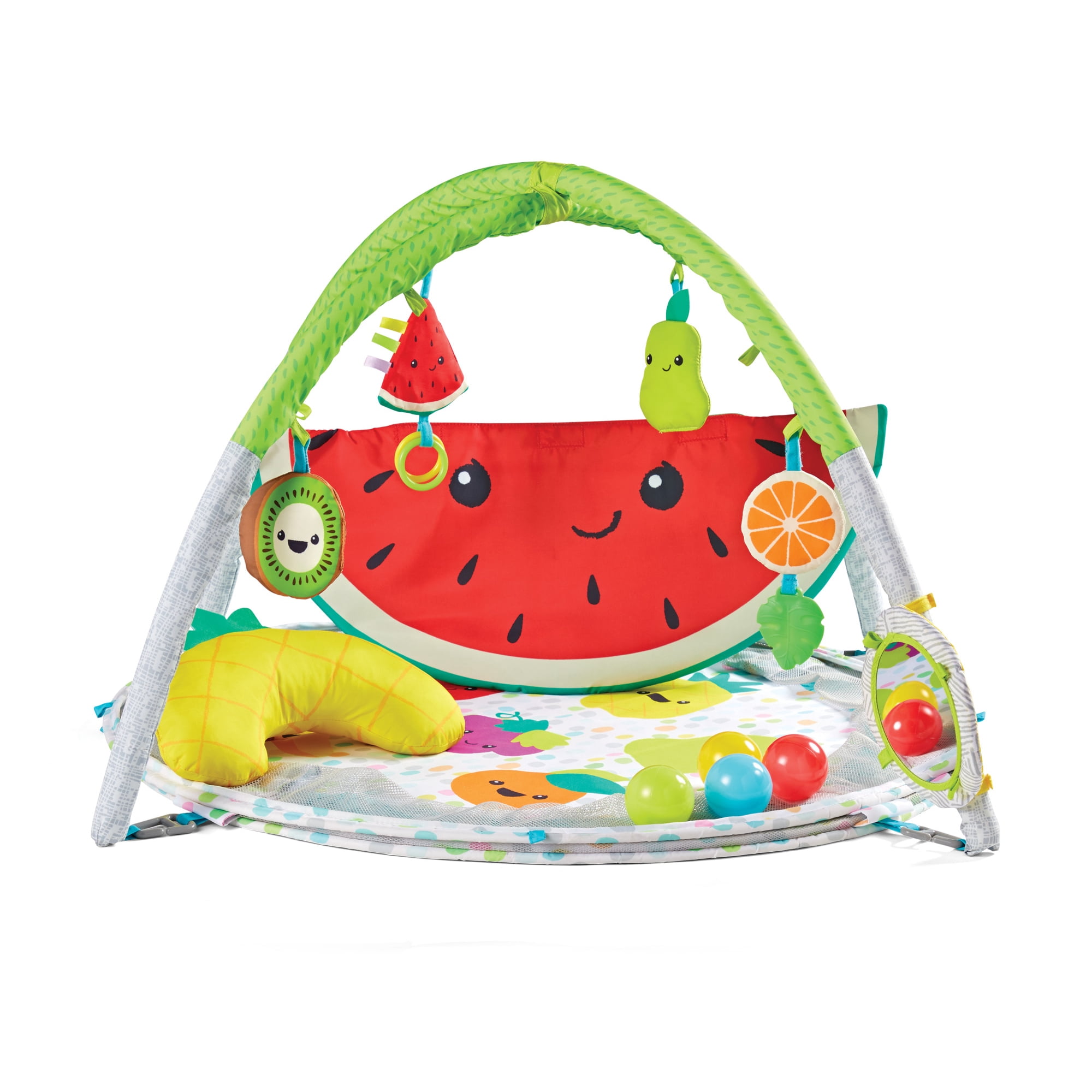 Infantino 4-in-1 Jumbo Fruit Ball Pit and Play Mat, Baby Activity Center