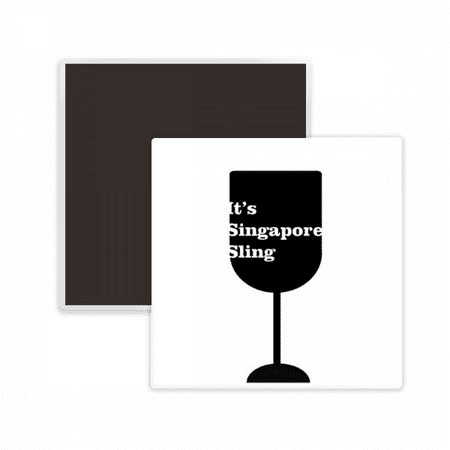 

Outline Of Singapore Sling Square Ceracs Fridge Magnet Keepsake Memento