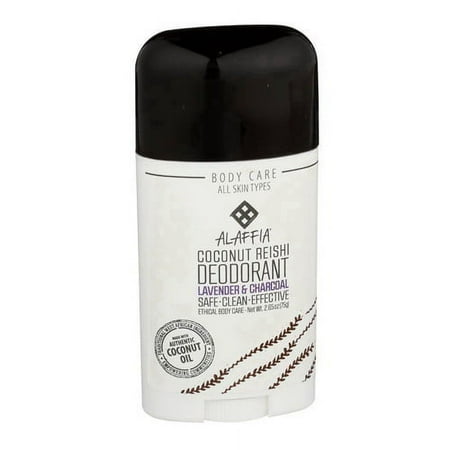 Alaffia Lavende And Charcoal Coconut Reishi Stick Deodorant, 2.65 Oz, 2 Pack