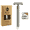 Silver, variant on Long Handled Butterfly Open Safety Razor For Men Women + 5 Shaving Blades