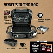 Ninja Woodfire 141 sq in 1760 Watts Electric Outdoor Grill & Smoker with Air Fry, BBQ Smoke, and Real Wood Pellet Flavor