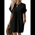 thumbnail image 2 of Vestidos de Verano para Mujer, Moda 2025, Minivestido de Corta, Negro, Talla S, 2 of 10