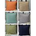 thumbnail image 2 of Aiking Home 12"x24" Solid Faux Linen Throw Pillow COVER, Moss, 2 of 3