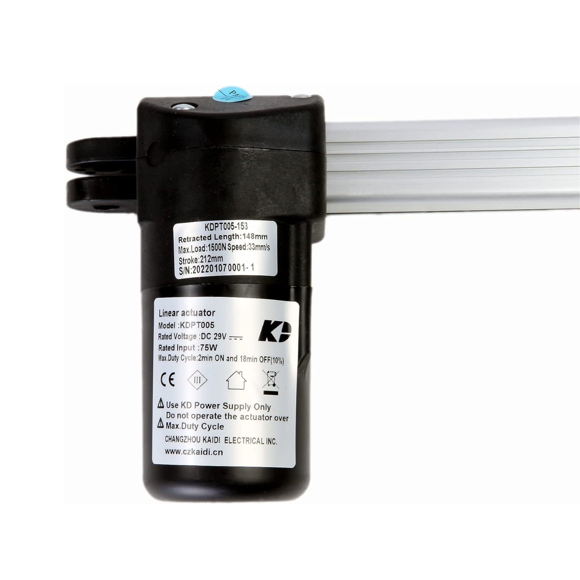 Kaidi Linear Actuator Motor Kit Model KDPT005-153 for Power Recliner Electric Sofa Lift Chair