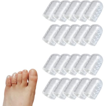 Silicone Anti-Friction Toe Protector, Gel Toe Protectors Breathable Toe Covers, Gel Toe Separator Caps Pinky Toe Sleeves Protectors, Toe Covers, Protect Toe from Rubbing for Men Women