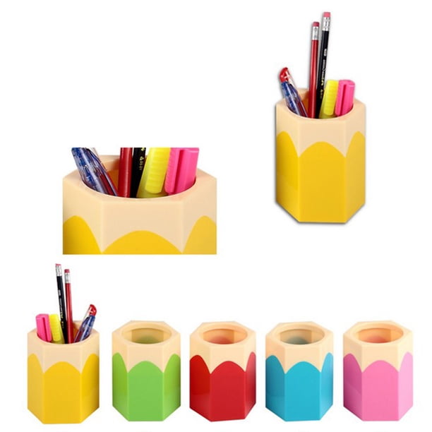 Estuche infantil con portabolígrafos - Organizador de material de papel de plástico para material escolar