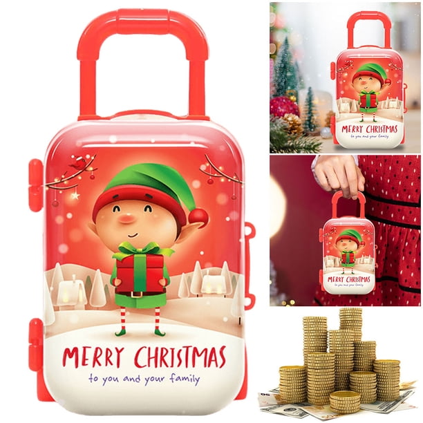 Caja con Carrito Regalo Navidad Bsvklp Maleta Temática para Festival Elfo