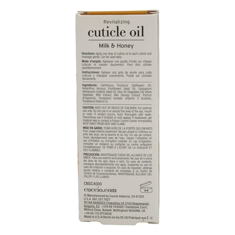 Cuccio Revitalizing Roll-On Cuticle Oil, Milk and Honey, Oz