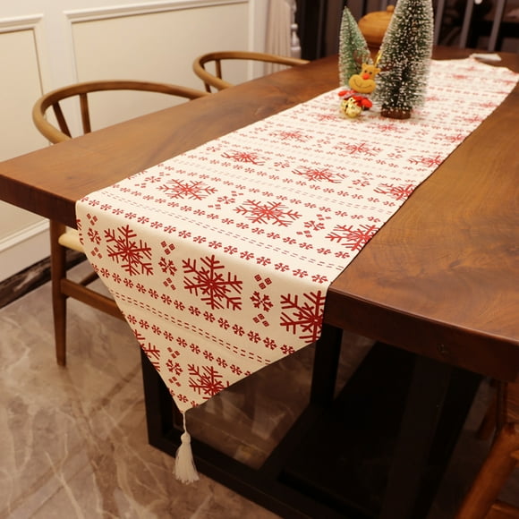 Cyber&Monday Deals 2024 Yanzu Christmas Table Flags, Snowflake Canvas Table Flags, Holiday Party Decorations for Christmas Table Settings & Dining Room Black&Friday Deals
