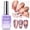 Dual Colour Cat Eye - Plum Pink, variant on Gellen Cat Eye Gel Nail Polish, 18ml Gel Polish with Magnet Stick, Magnetic Shimmer Glitter Holographic Nail Polish Soak Off LED Gel for Nail Art DIY, Diamond Silver