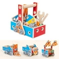 thumbnail image 1 of Juego de herramientas de madera Montessori, juguete de construcción, bloques de construcción, juego de herramientas para niños, kits de herramientas Hugo tornillos juguetes, 1 of 10