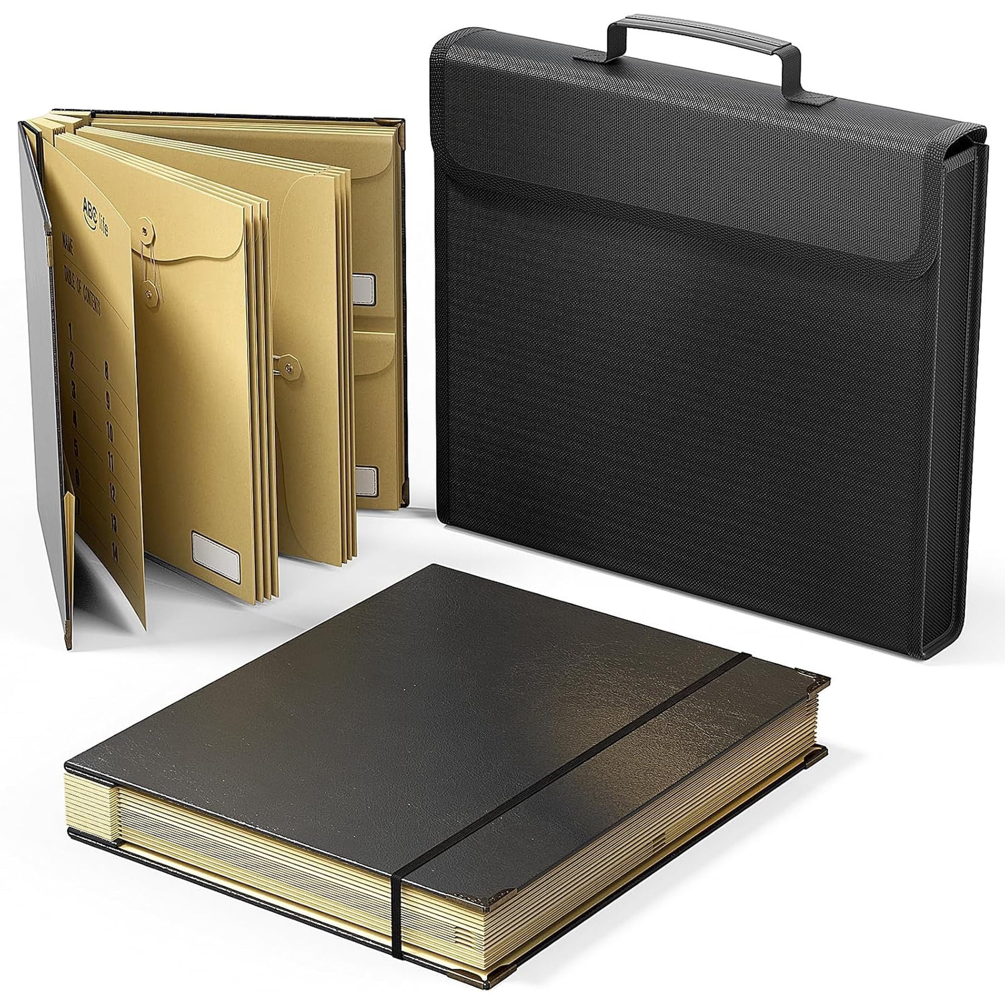 Important Document Organizer & Fireproof Document Bag, , Birth , , Photos and Letters, -Free Design with Elastic Closure - Kit