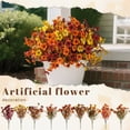 thumbnail image 3 of 5PCS 13.78in Artificial Autumn Eucalyptus Violet Bush, Thanksgiving Day Faux Plant Arrangement for Porch Planters, Fall Decorations Outdoor Greenery for Front Door and Garden, 3 of 6