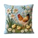 thumbnail image 2 of Funda de almohada corta de pelusa de 45 cm | Funda de cojín decorativa para sofá y cama | Bonita decoración bordada para sala de estar y dormitorio | Cojín decorativo cuadrado, 2 of 6