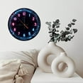 thumbnail image 6 of LED Neon Wall Clock for Home Decor And Timekeeping 10-Inch Silent Wooden Wall Clock, Battery Operated (AA Batteries Not Included), Artistic Home Decor, 6 of 8