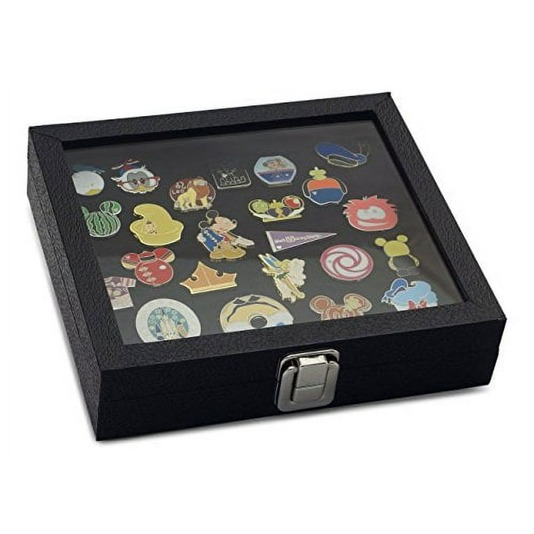 Pin Collector's Compact Display Case by Hobbymaster -- for Disney, Hard  Rock, Olympic, Political Campaign & other collectible pins, holds 20-50 pins  (Black) 