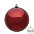 thumbnail image 3 of Vickerman 3" Burgundy Shiny Ball Ornament, 12 per Bag, 3 of 5