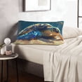 thumbnail image 6 of Zufioo Sunshine Underwater Sand Turtle Print Double-sided Plush Pillow Cover,Decorative Pillow Protector without Pillow Core, Suitable for Sofa, Bedroom, Car-20"x30", 6 of 6
