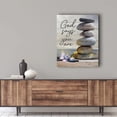 thumbnail image 4 of Christian Stone Zen Bathroom Decor Wall Art God Says You are Wall Decor Zen Flower Stone Candle Sand Spa Painting for Bathroom Yoga Room Bathroom Artwork Framed 12"x16", 4 of 5