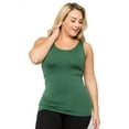 thumbnail image 3 of Women's Sleeveless Seamless Tank Top Plus Size - Hunter Green, 3 of 6
