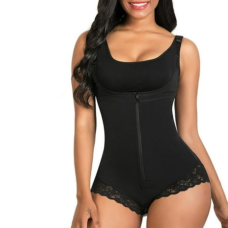 

HAWEE Shapewear for Women Tummy Control Fajas Colombianas Body Shaper Zipper Open Bust Bodysuit