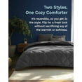 thumbnail image 2 of Microfiber All Seasons Down Alternative Quilted Comforter - Cooling Breathable Premium Soft Reversible Microfiber Duvet Blanket, Black/Gray, Twin/Twin XL, 2 of 6