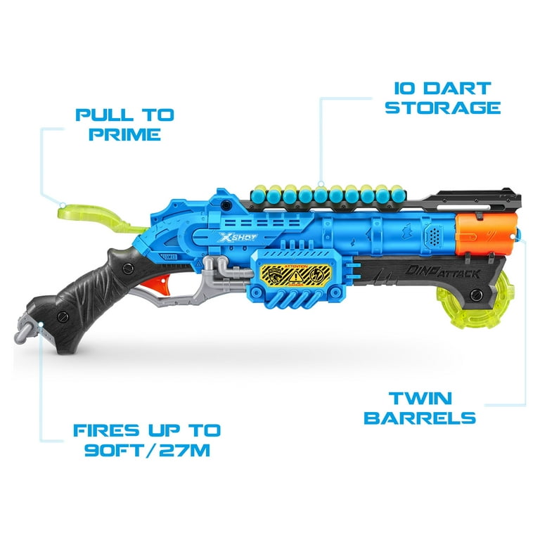 X-Shot Dino Attack Dino Striker - Blue - Blaster-Time