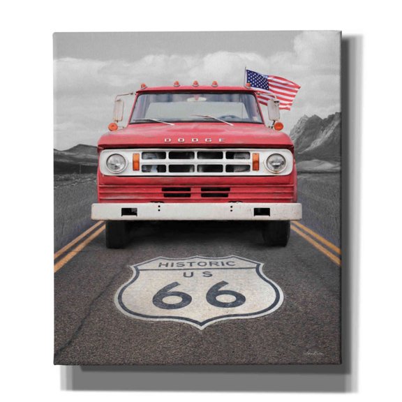 Epic Graffiti 'Dodge on Route 66' by Lori Deiter, Canvas Wall Art, 26"x30"