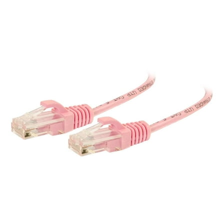 C2G 3ft Cat6 Snagless Unshielded (UTP) Slim Ethernet Network Patch Cable - Pink - Patch cable - RJ-45 (M) to RJ-45 (M) - 3 ft - UTP - CAT 6 - molded, snagless - pink
