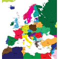 thumbnail image 2 of Political Map Europe Wall Mural by Wallmonkeys Peel and Stick Graphic (36 in H x 34 in W) WM332963, 2 of 4