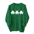 thumbnail image 2 of Uootdi Chandails de la Saint-Patrick pour Femmes Col Rond Manches Longues Imprimé Graphique Vacances Coupe Ample Célébrations Parade Décontracté Quotidien Pulls Cadeau, 2 of 6