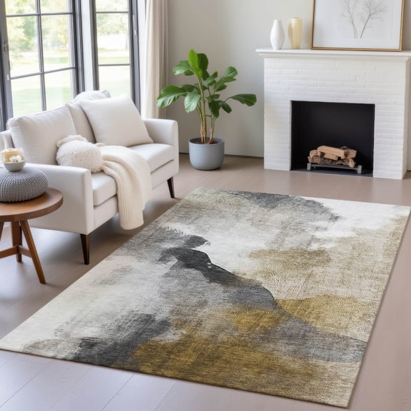 Addison Rugs Chantille Indoor/Outdoor Transitional Abstract Brown Machine Washable Rectangle Rug, 10' x 14'