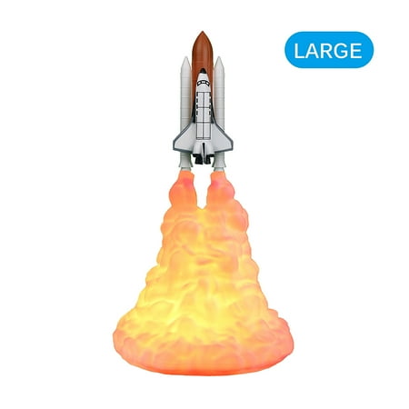 

3D Print Space Shuttle Lamp Rechargeable Night Light For Space Lovers Moon Lamp as Room Decoration