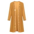 thumbnail image 7 of HongQid Women's Sheer Chiffon Cardigan, 3/4 Sleeve Open Front Duster Rhinestone Trim Edge, Lightweight Layering Jacket Wedding Formal Elegant Evening Outfit Clothing Ladies Dressy Cover Up, 7 of 7