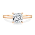 thumbnail image 2 of 3.00Ct Princess Lab-grown diamond Engagement Ring, Hidden Halo & Cathedral Setting, 14K Rose Gold, 2 of 7