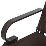 Outsunny Gliding Lounger Chair, Outdoor Swinging Chair with Smooth Rocking Arms and Lightweight Construction for Patio Backyard, Brown