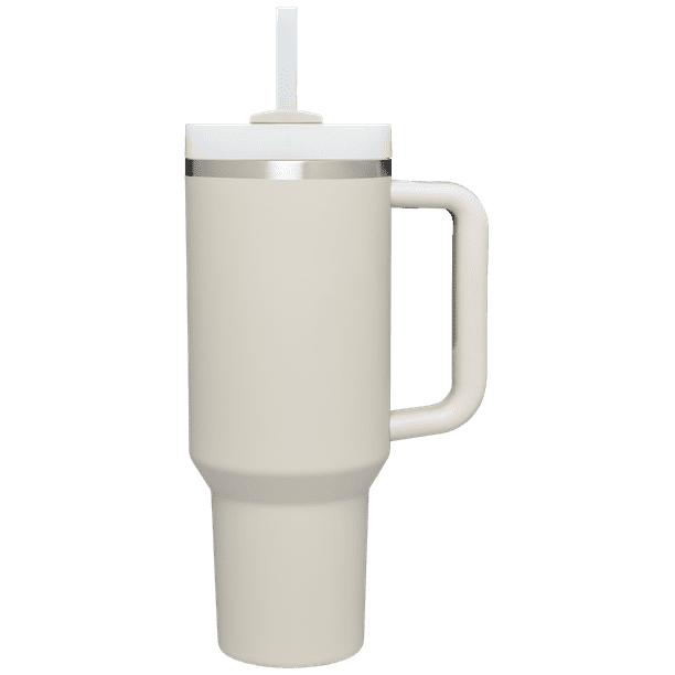 Reusable Vacuum Quencher Tumbler with Straw, Leak Resistant Lid