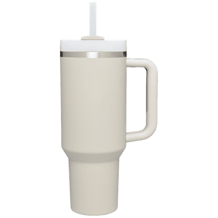 

Reusable Vacuum Quencher Tumbler with Straw Leak Resistant Lid Insulated Cup SOFT MATTE Maintains Heat Cold Heat and Ice for Hours（Not Stanley）