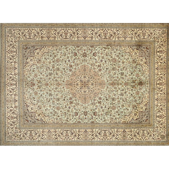 Ahgly Company Machine Washable Indoor Rectangle Traditional Brown Area Rugs, 8' x 12'