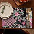 thumbnail image 5 of Pioneer Flower Floral Print Pattern Summer Placemats Table Placemats Set Of 4-Linen Kitchen Washable Placemats Table Mats 12x18 Inch Non-Slip Heat Resistant, 5 of 6
