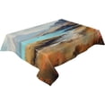 thumbnail image 2 of Mountain Rectangle/Square/Round Waterproof Tablecloths 60x102 inch Modern Landscape Oil Painting Abstract Art Polyester Table Cloth Table Cover Tabletop Decorations for Wedding Party Dinner, 2 of 6