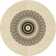 thumbnail image 1 of Ahgly Company Machine Washable Indoor Square Transitional Moccasin Beige Area Rugs, 3' Square, 1 of 7